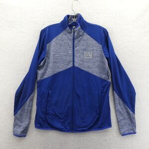 G-III 4Her Jacket Womens Medium New York‎ Giants Blue Full Zip Heathered Vintage